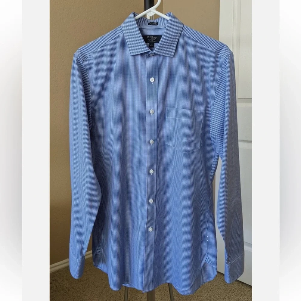 J. Crew Blue Gingham Dress Shirt‎